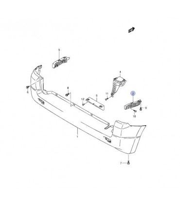 Soporte parachoque trasero derecho ORIGINAL
