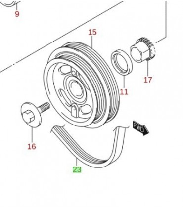 Correa alternador (5PK895) CHINA