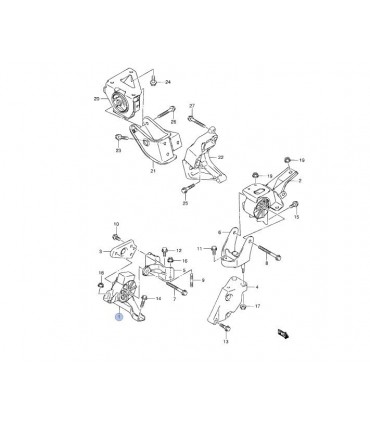 Soporte motor derecho INDIA