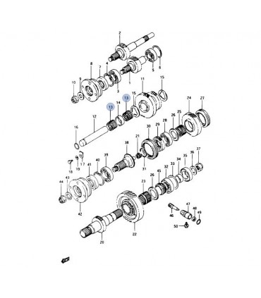 Rodamiento piñon dual caja transferencia INDIA