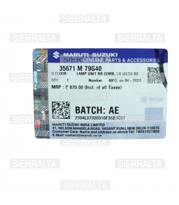 Farol Trasero Izquierdo Original